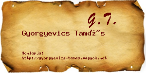 Gyorgyevics Tamás névjegykártya